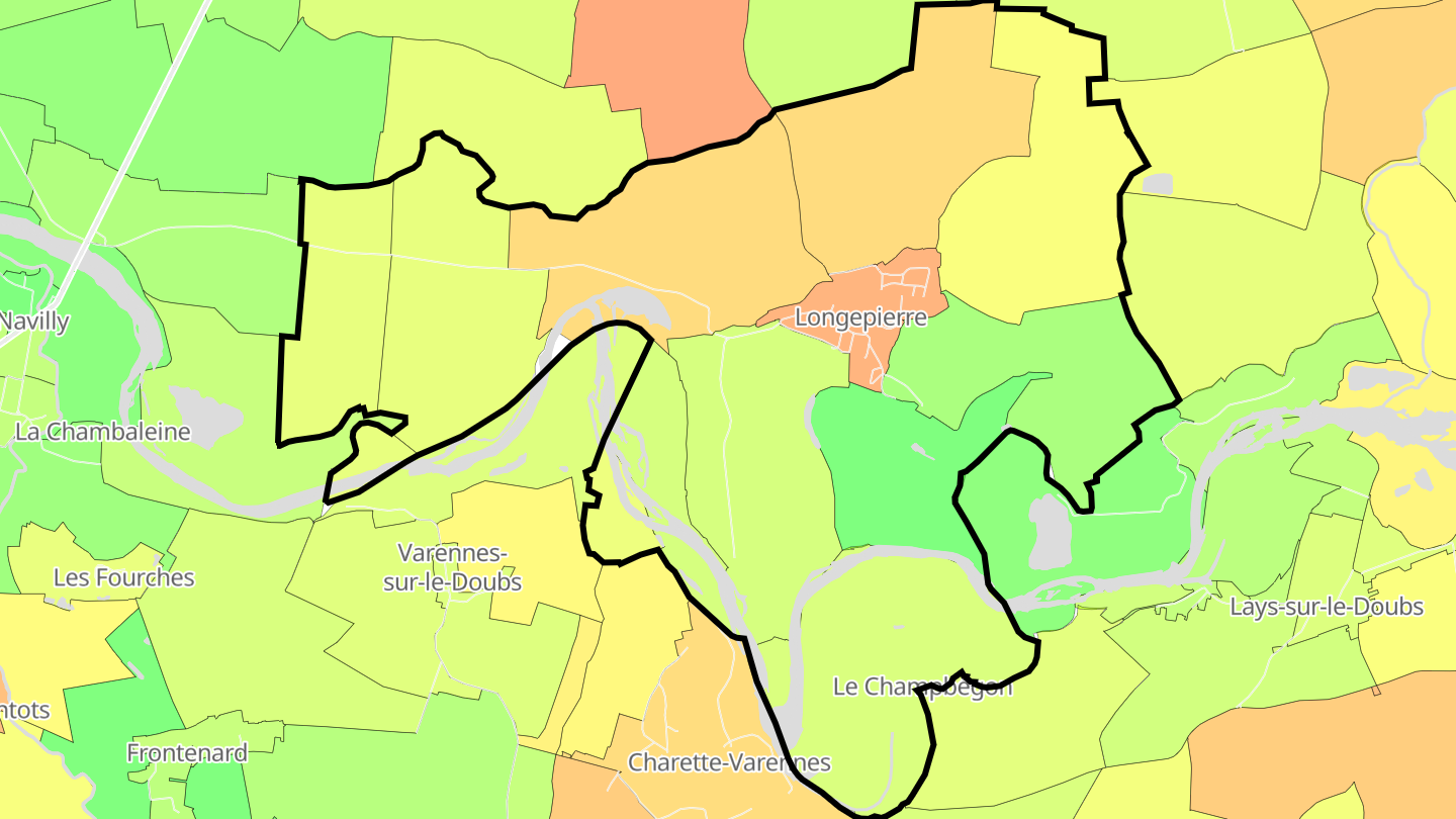 Carte des prix de l'immobilier Longepierre