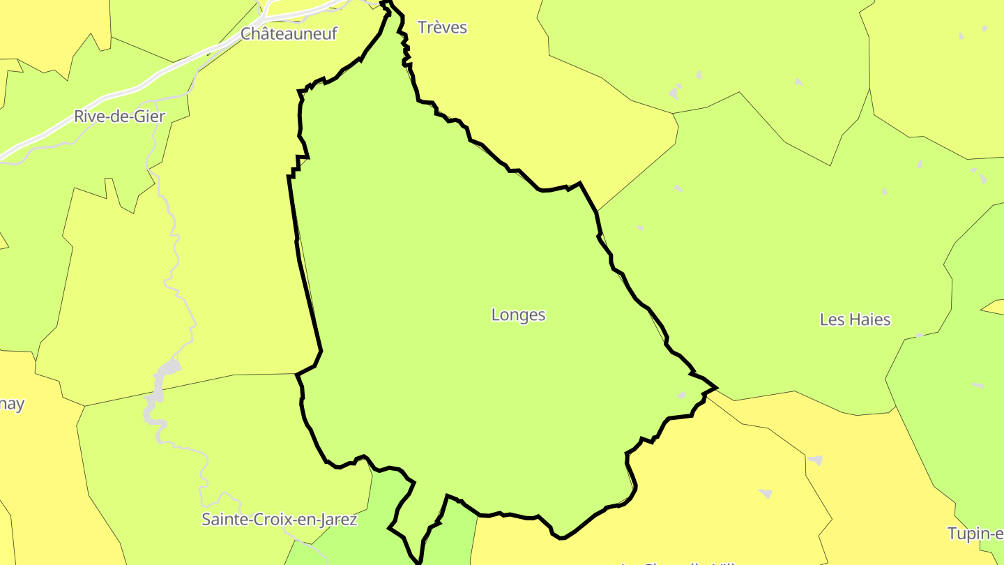Carte des prix de l'immobilier Longes
