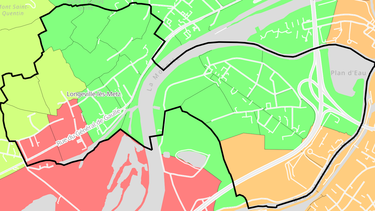 Carte des prix de l'immobilier Longeville-lès-Metz