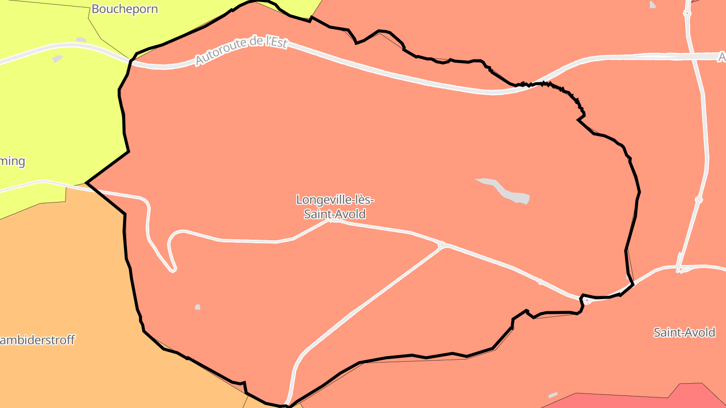 Carte des prix de l'immobilier Longeville-lès-Saint-Avold