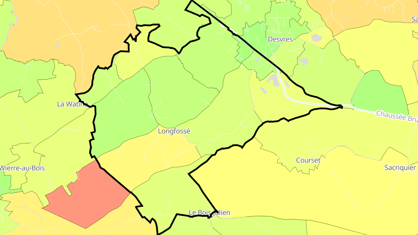Carte des prix de l'immobilier Longfossé