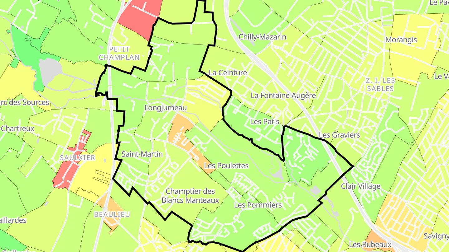 Carte des prix de l'immobilier Longjumeau