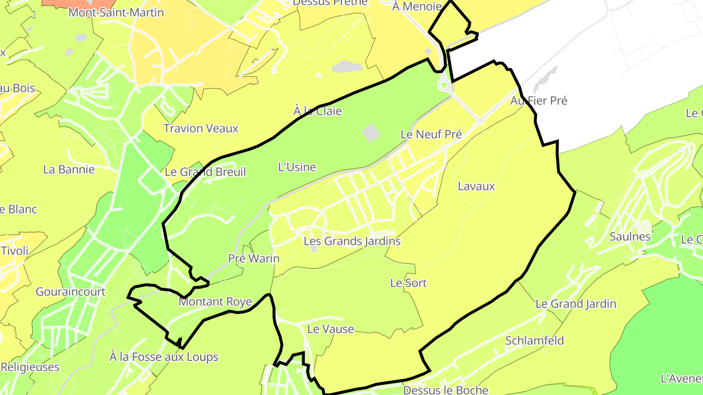 Carte des prix de l'immobilier Longlaville