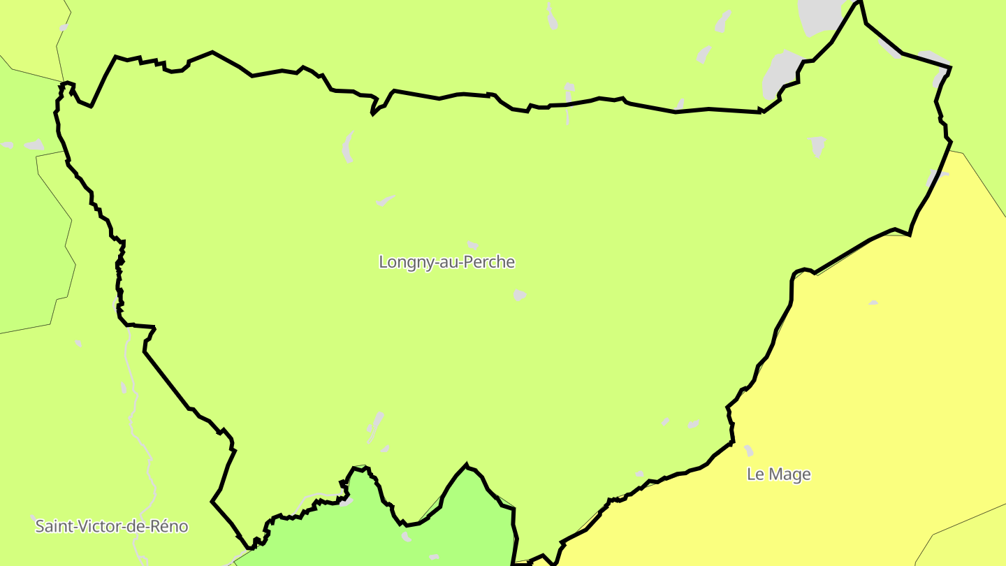Carte des prix de l'immobilier Longny-au-Perche