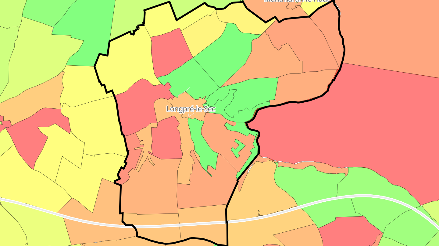 Carte des prix de l'immobilier Longpré-le-Sec