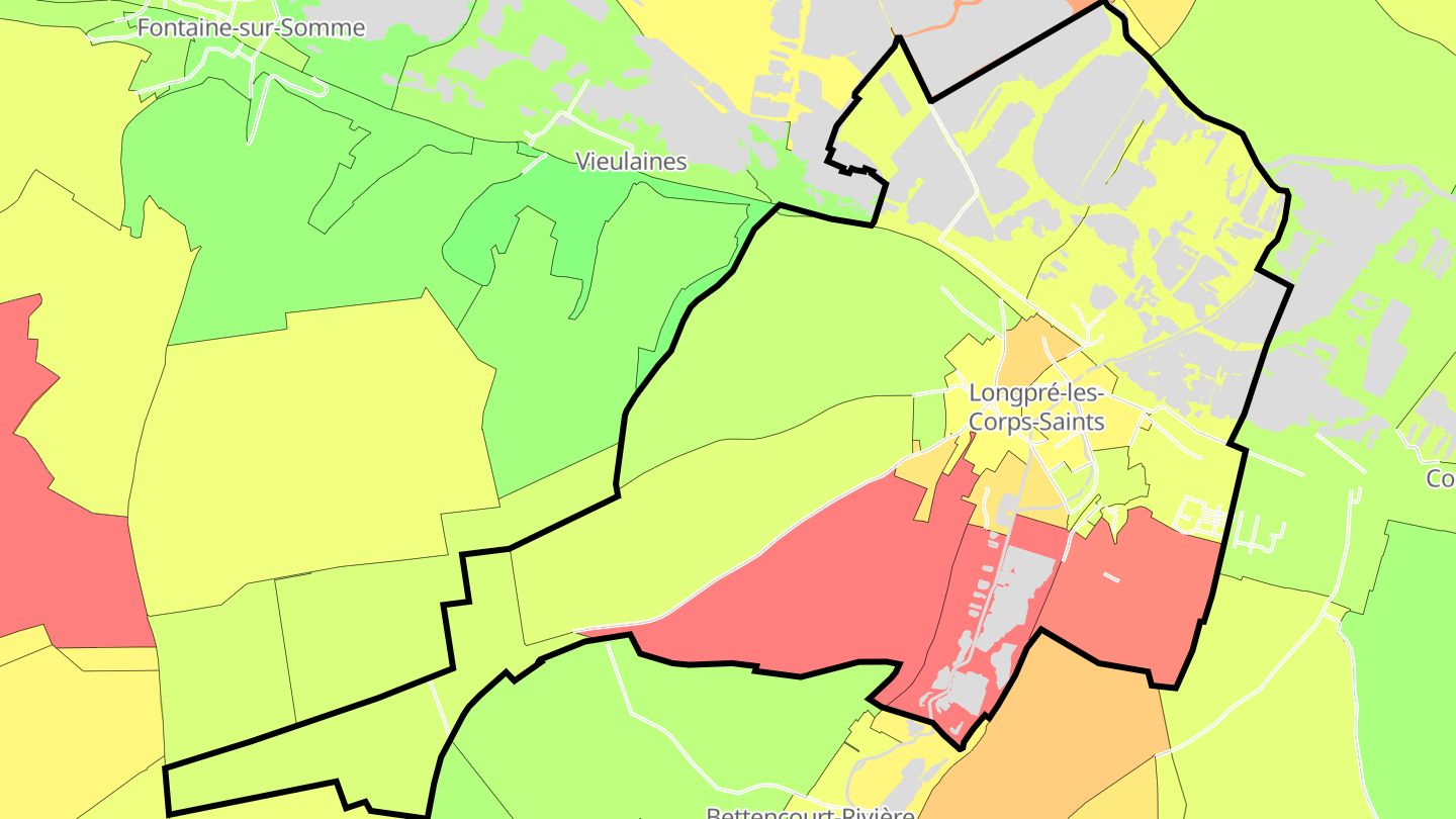 Carte des prix de l'immobilier Longpré-les-Corps-Saints
