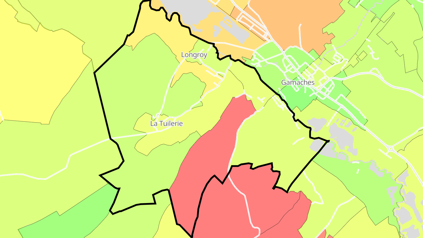 Carte des prix de l'immobilier Longroy