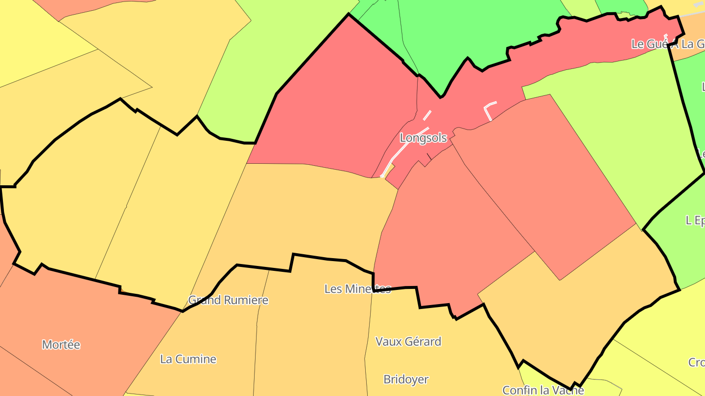 Carte des prix de l'immobilier Longsols