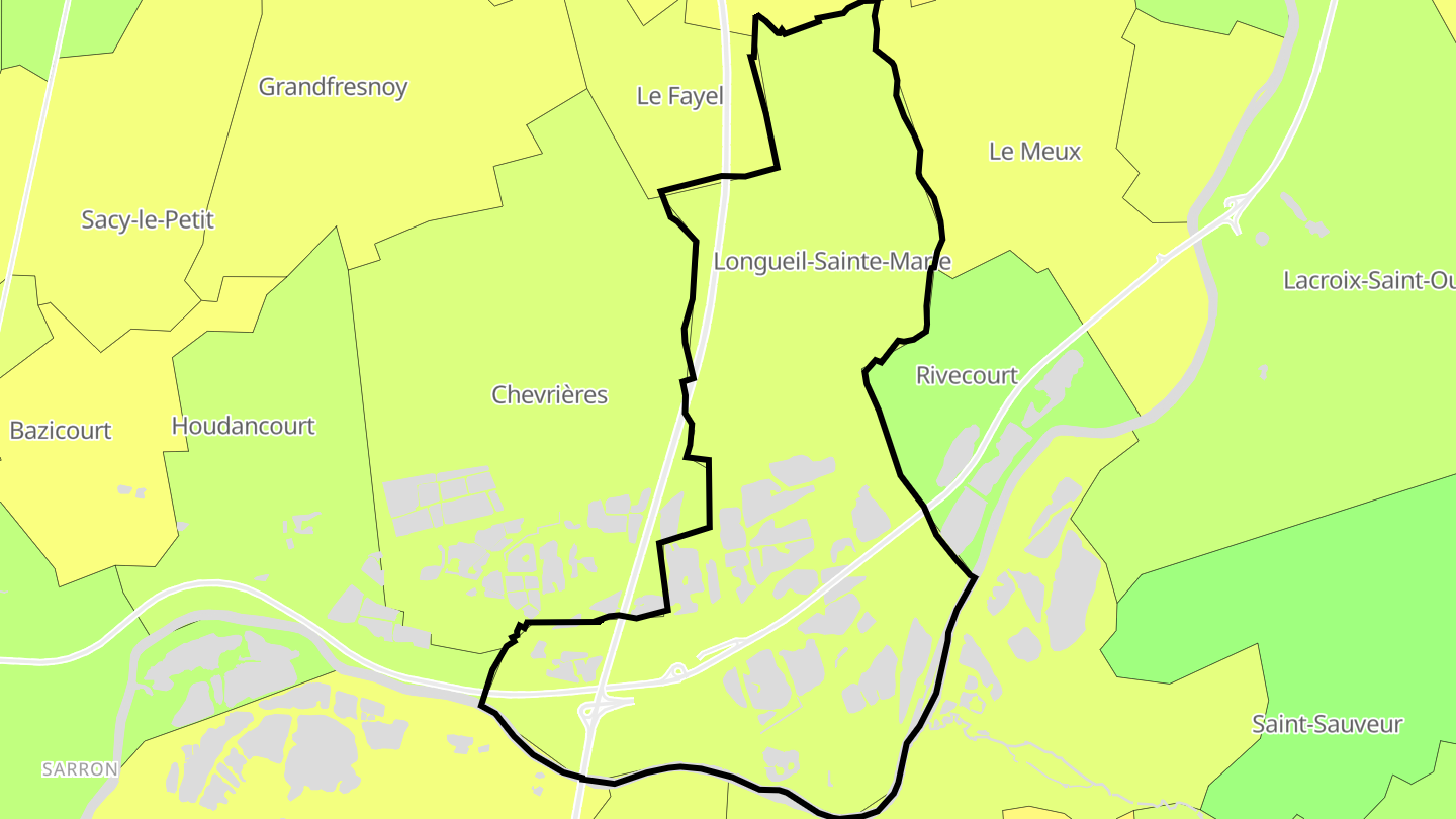Carte des prix de l'immobilier Longueil-Sainte-Marie