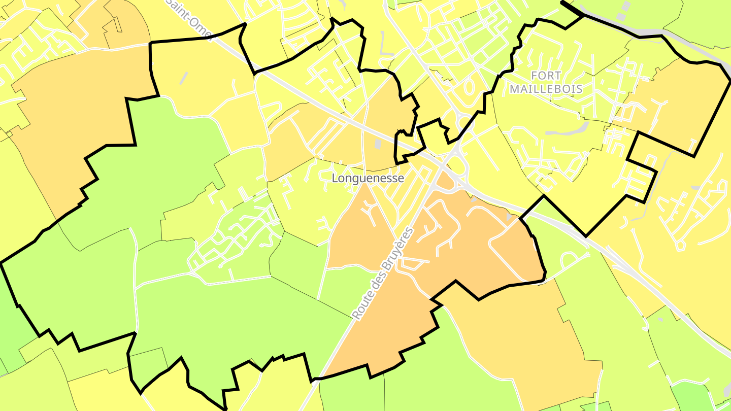 Carte des prix de l'immobilier Longuenesse