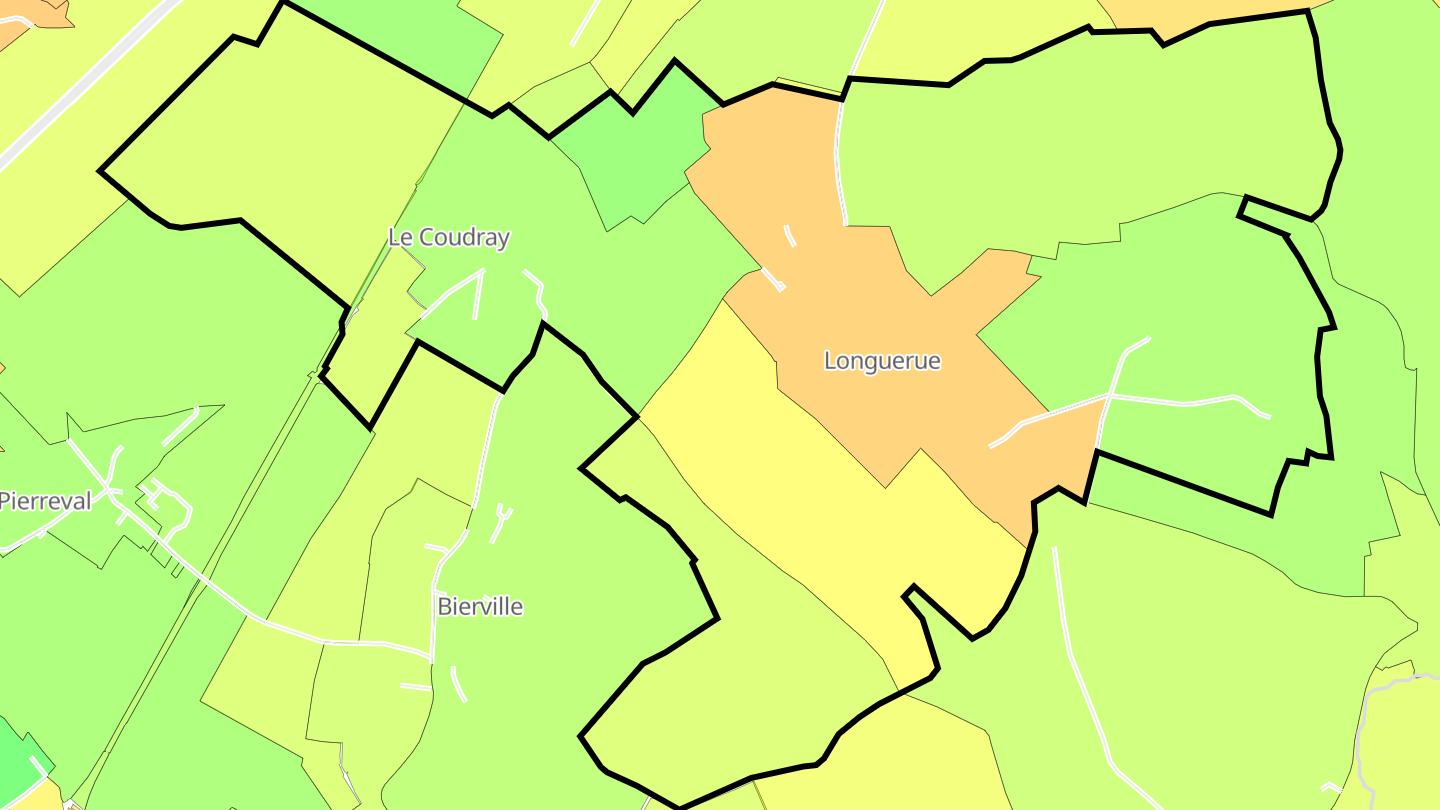 Carte des prix de l'immobilier Longuerue