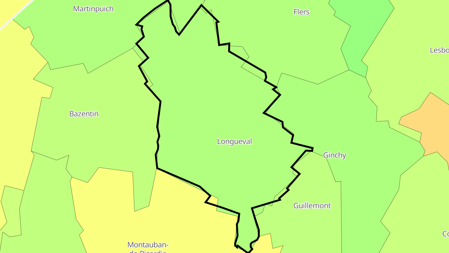 Carte des prix de l'immobilier Longueval