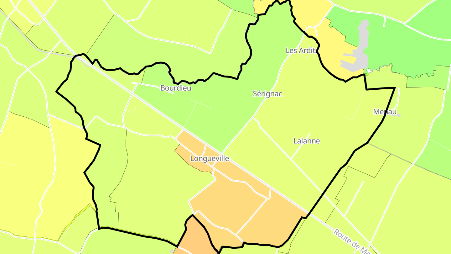 Carte des prix de l'immobilier Longueville