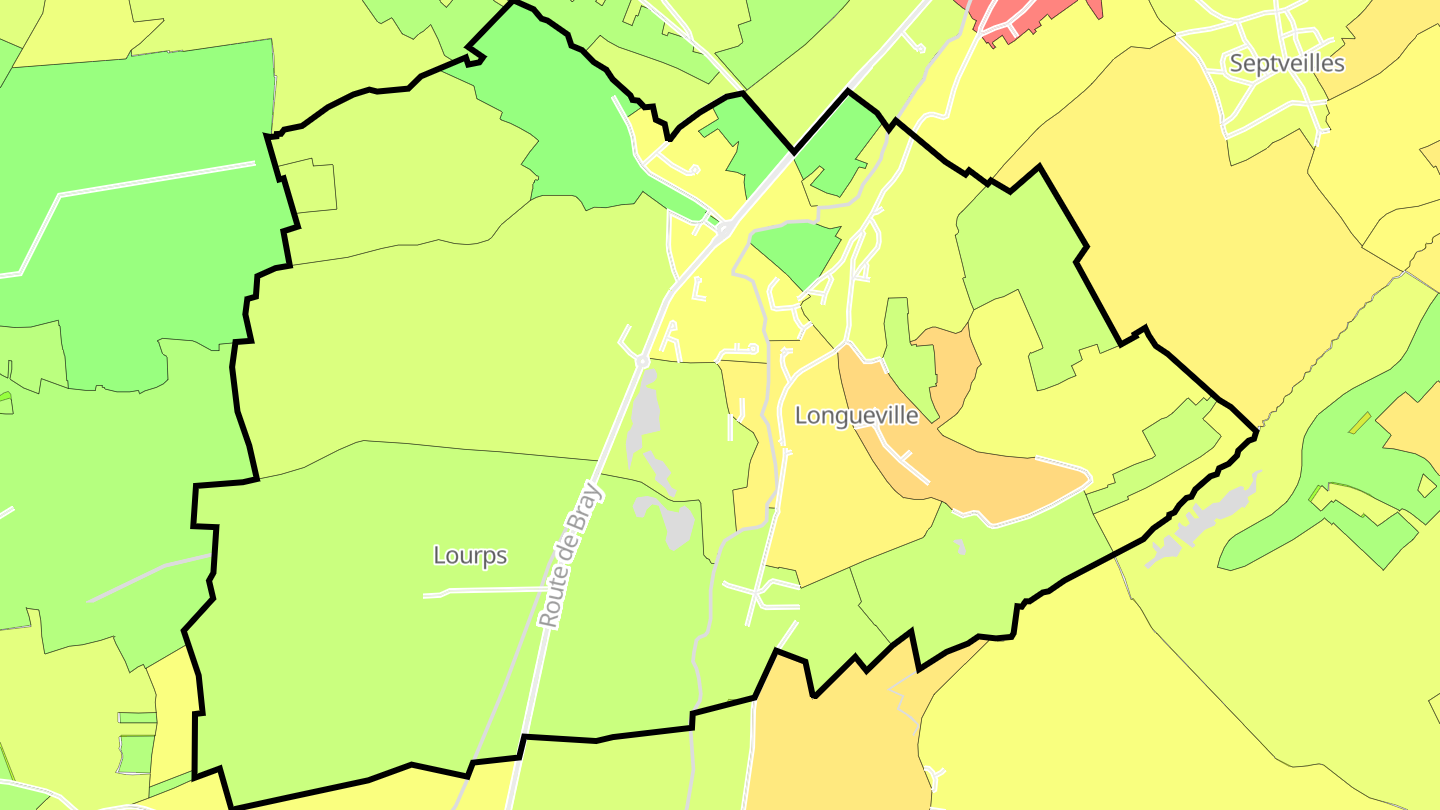 Carte des prix de l'immobilier Longueville
