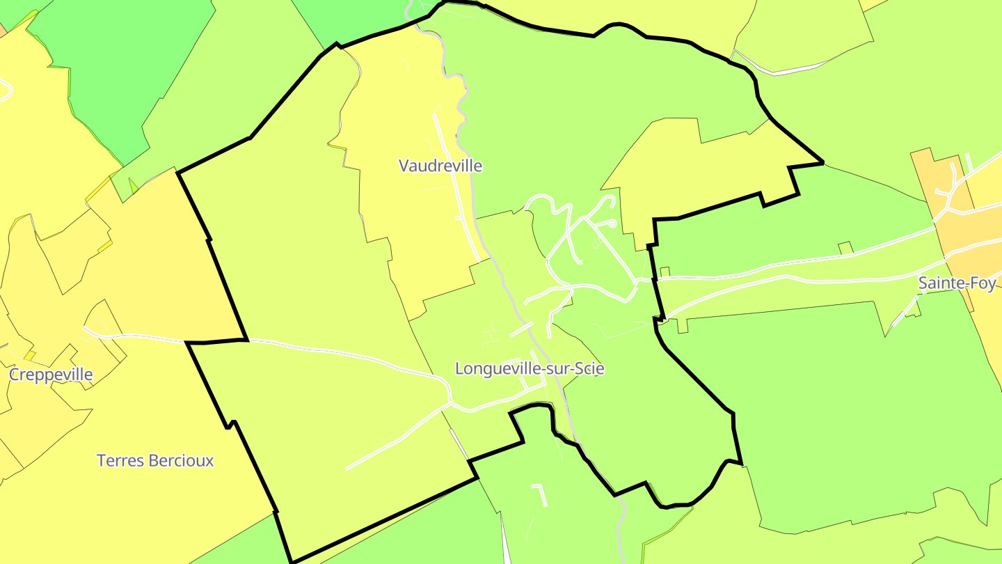 Carte des prix de l'immobilier Longueville-sur-Scie