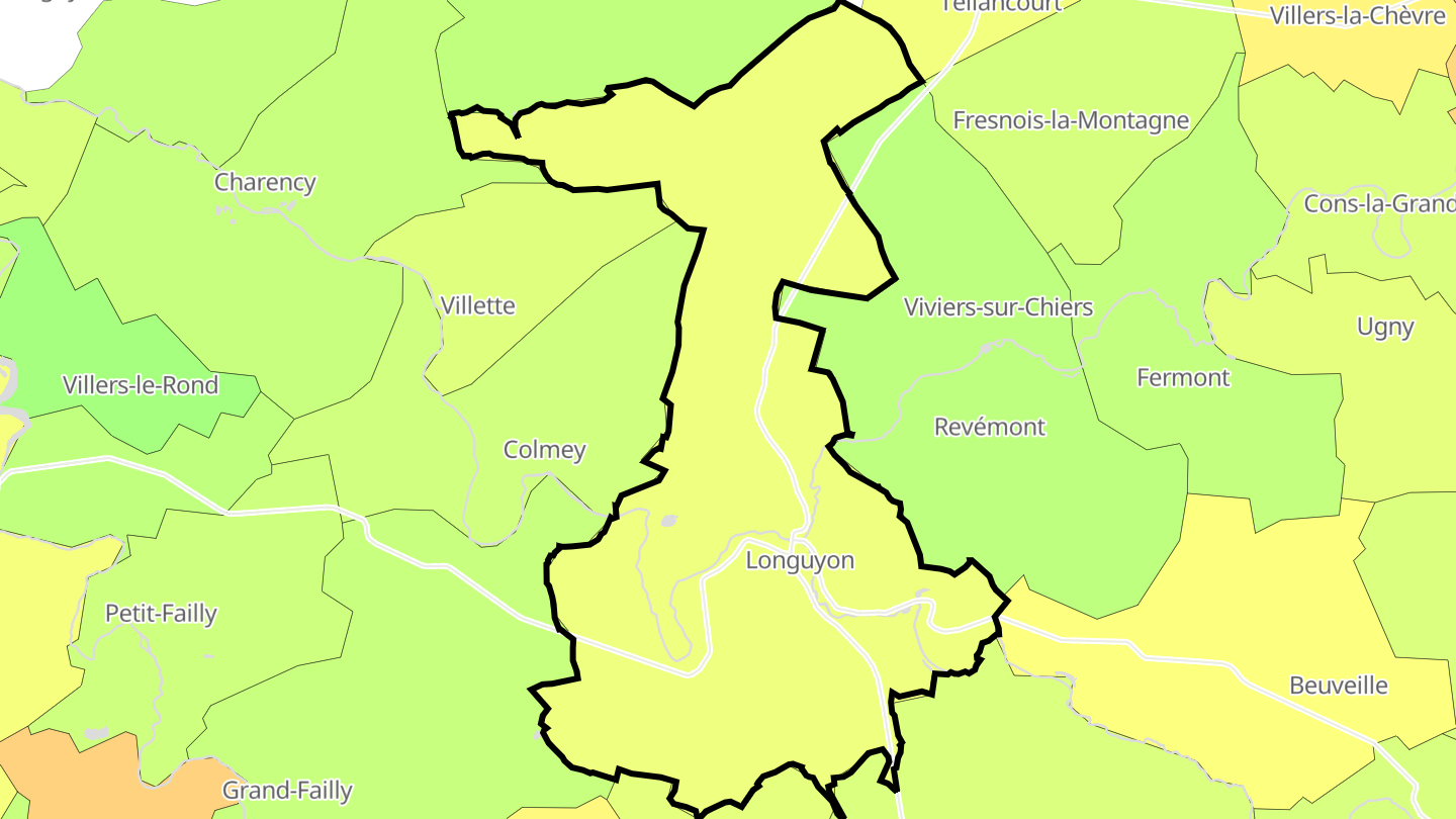 Carte des prix de l'immobilier Longuyon
