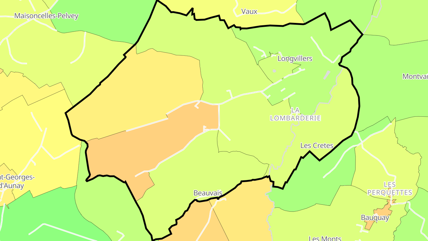 Carte des prix de l'immobilier Longvillers