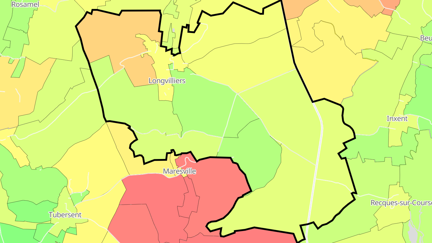Carte des prix de l'immobilier Longvilliers