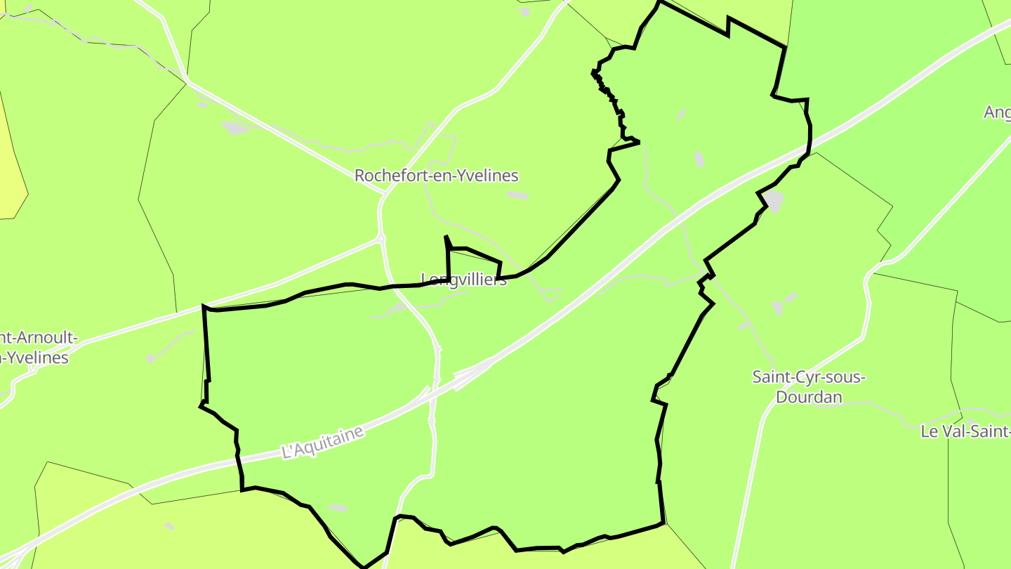 Carte des prix de l'immobilier Longvilliers