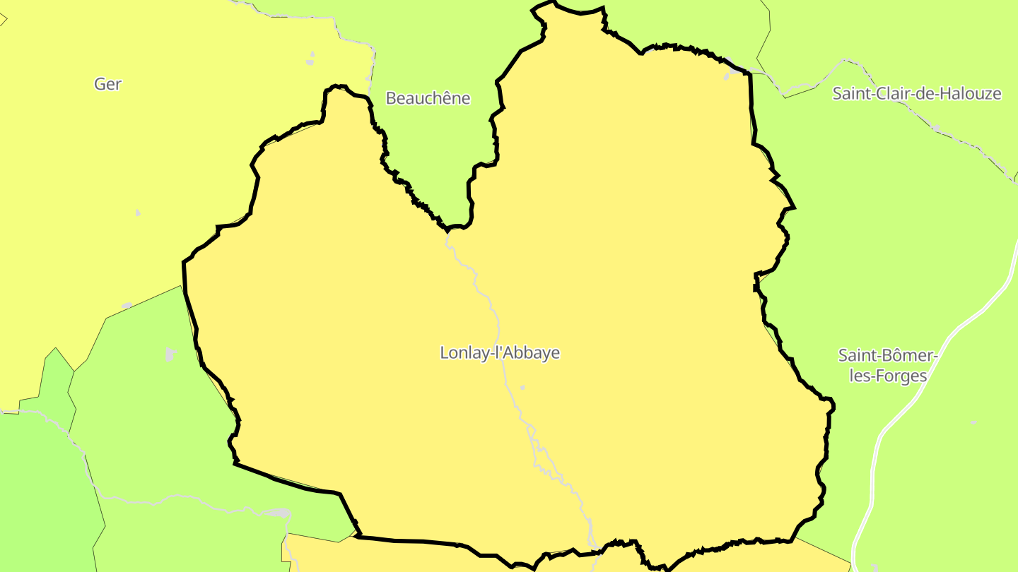 Carte des prix de l'immobilier Lonlay-l'Abbaye