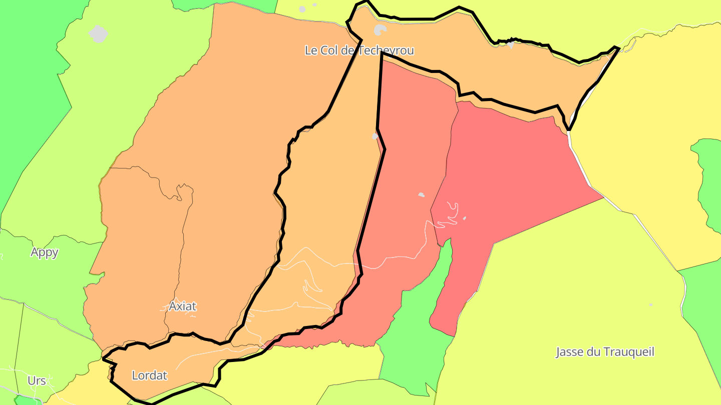 Carte des prix de l'immobilier Lordat