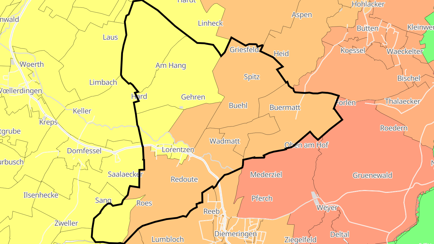 Carte des prix de l'immobilier Lorentzen