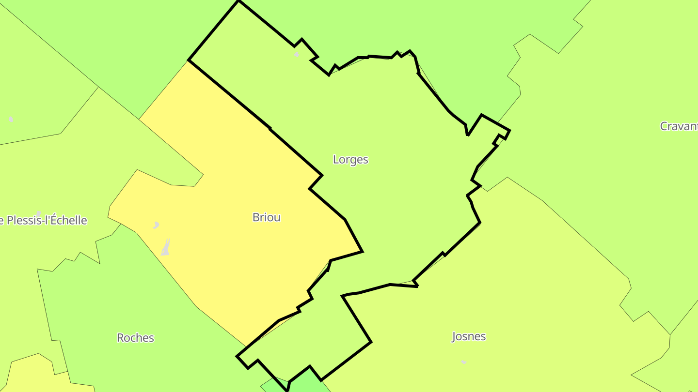 Carte des prix de l'immobilier Lorges