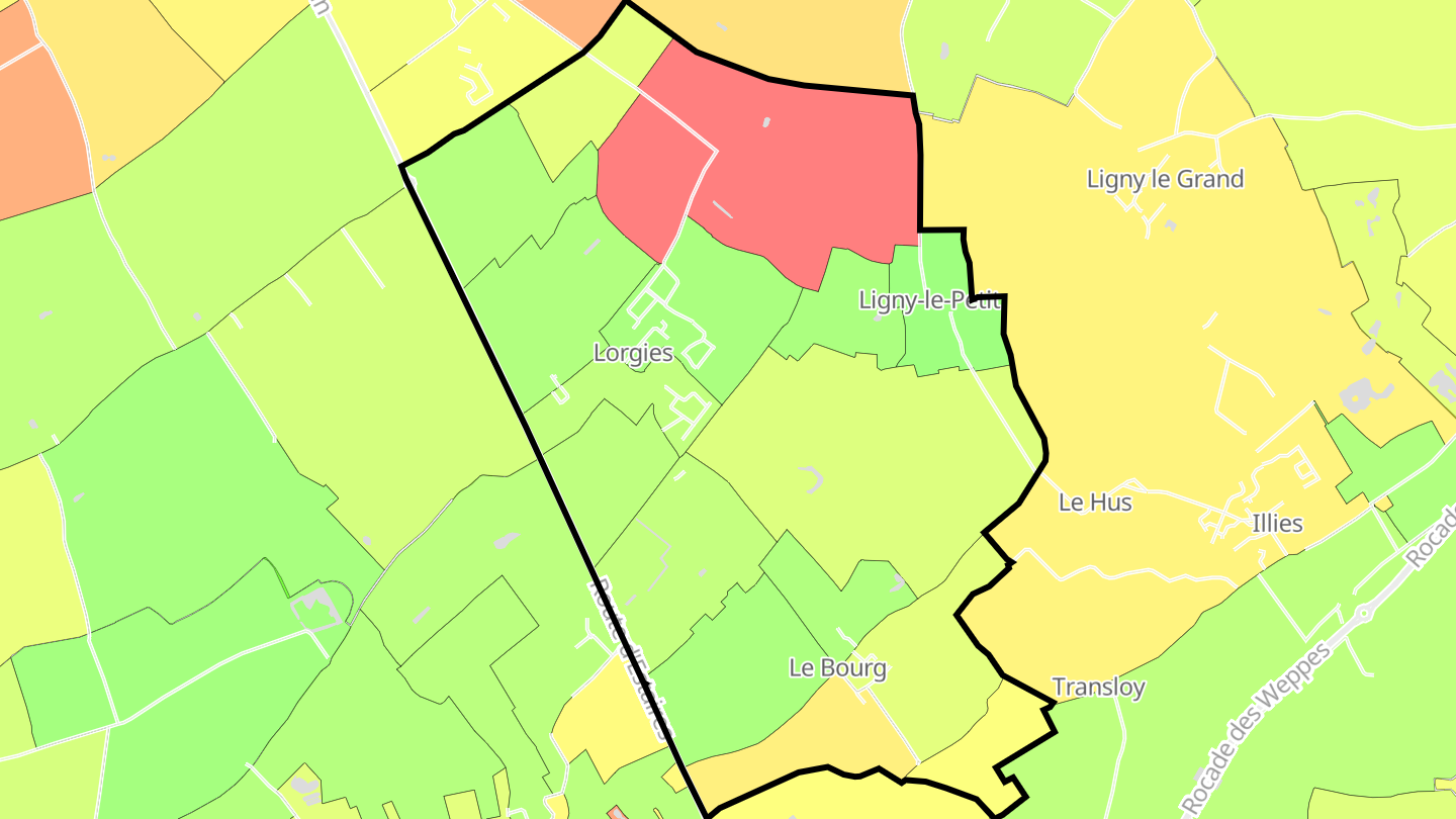 Carte des prix de l'immobilier Lorgies
