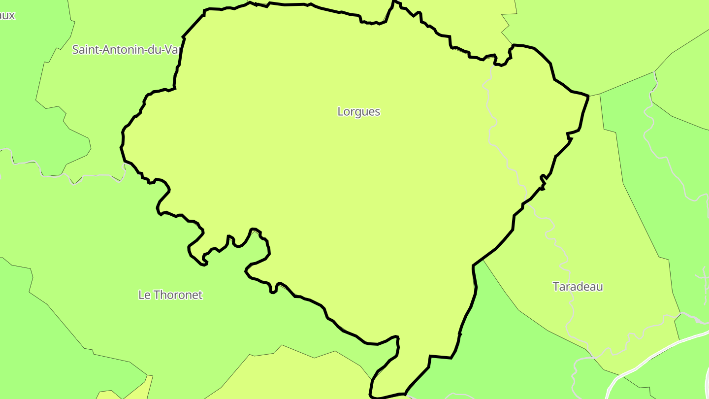 Carte des prix de l'immobilier Lorgues