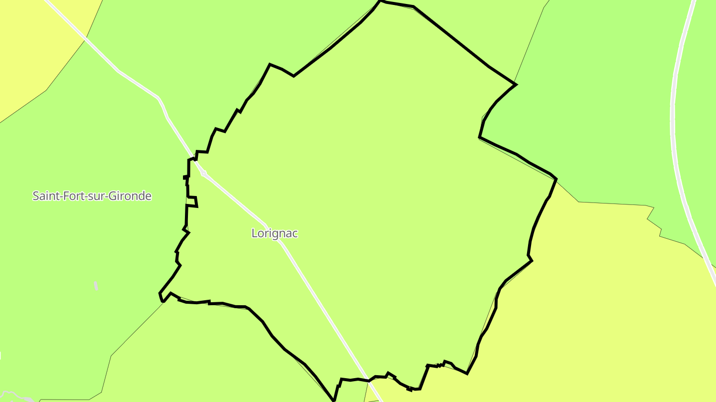 Carte des prix de l'immobilier Lorignac