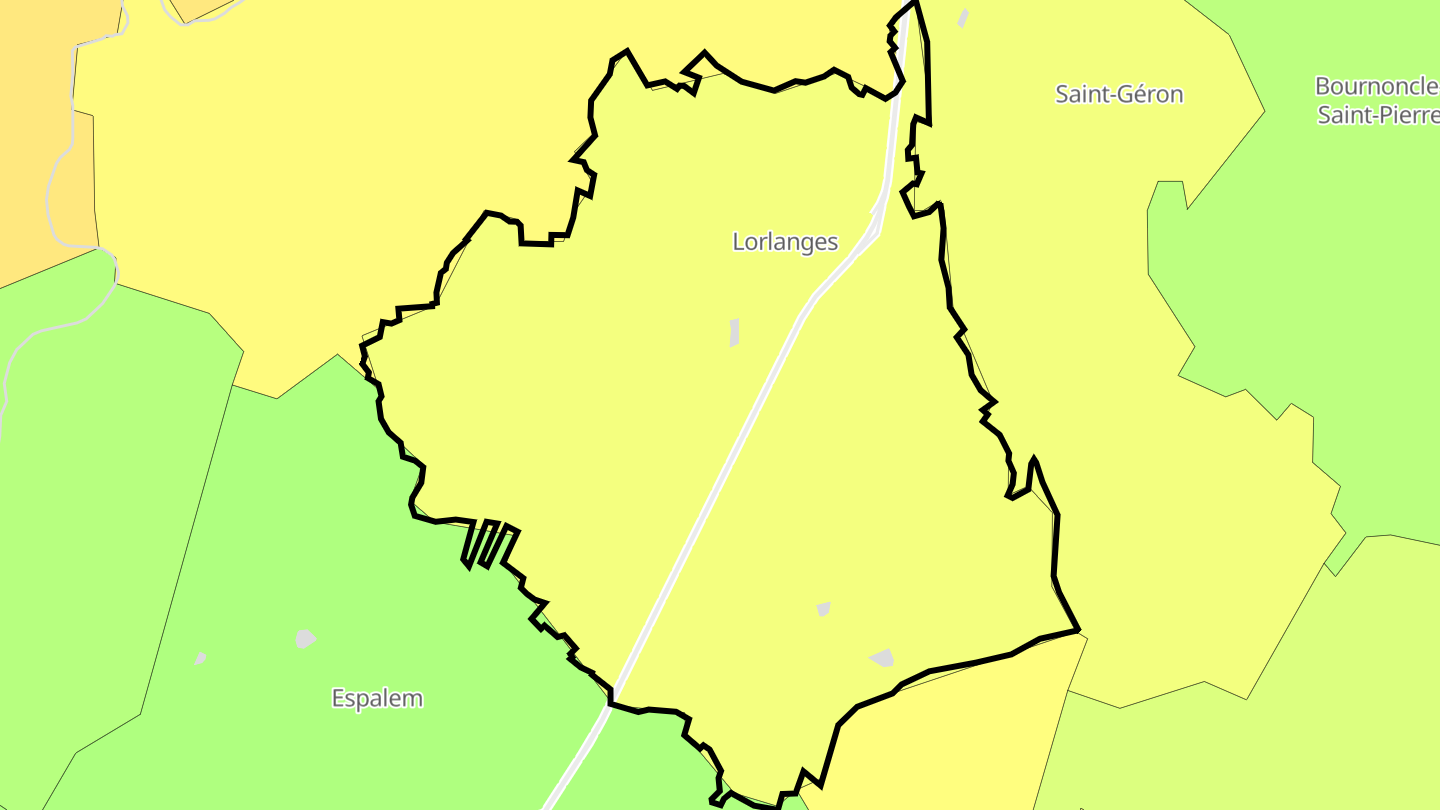 Carte des prix de l'immobilier Lorlanges