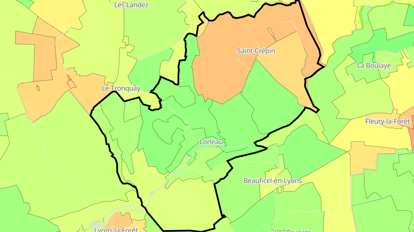 Carte des prix de l'immobilier Lorleau