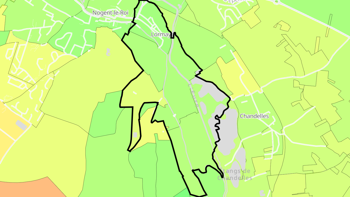 Carte des prix de l'immobilier Lormaye