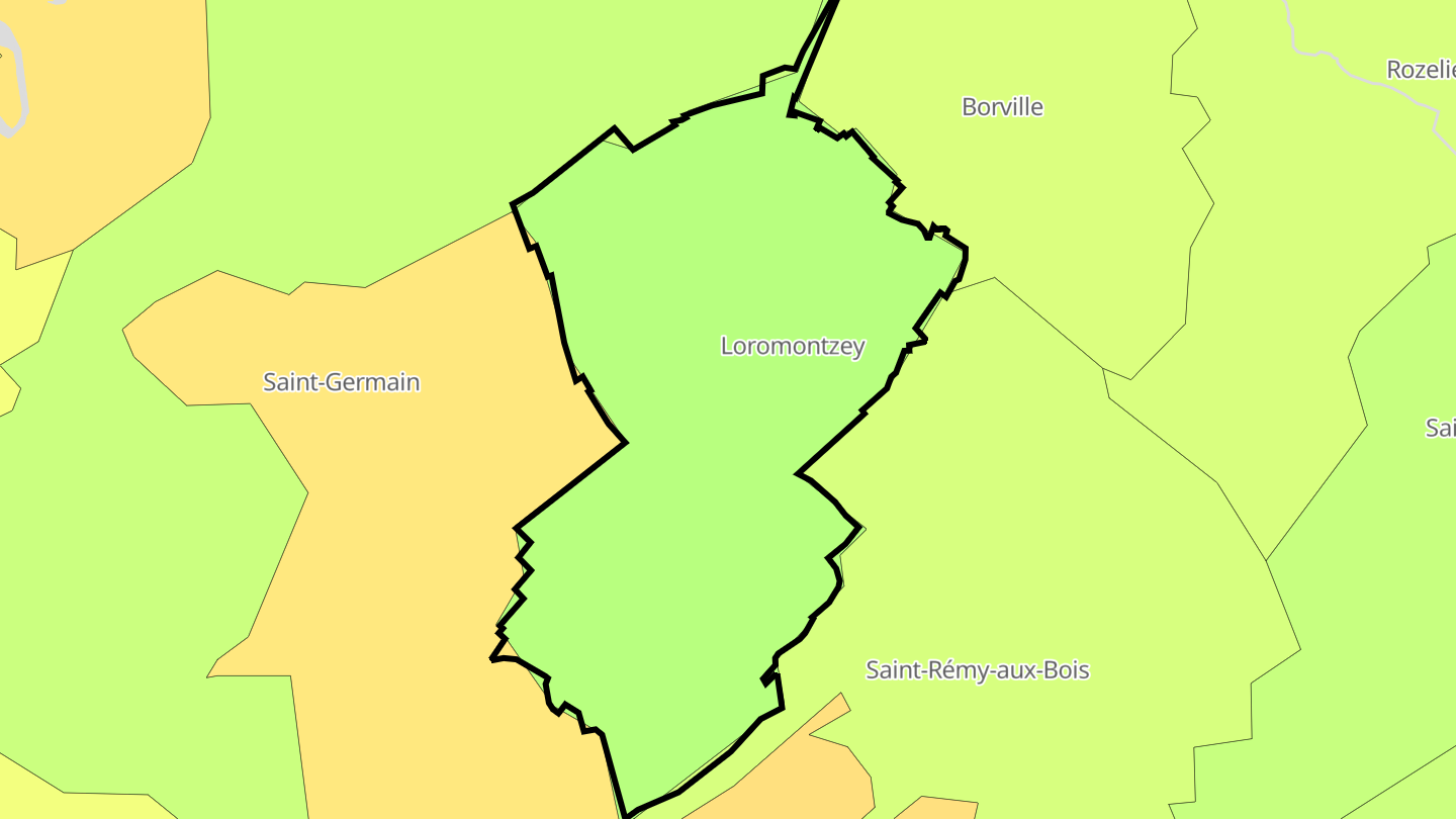 Carte des prix de l'immobilier Loromontzey