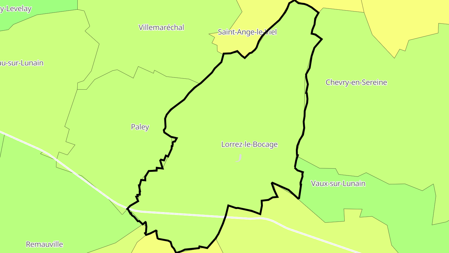 Carte des prix de l'immobilier Lorrez-le-Bocage-Préaux