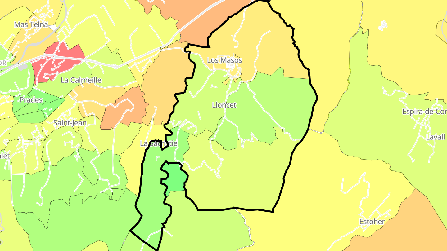 Carte des prix de l'immobilier Los Masos