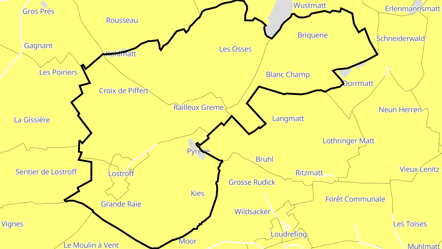 Carte des prix de l'immobilier Lostroff