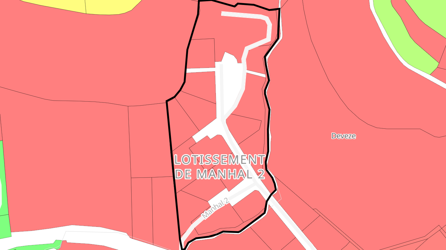 Carte des prix de l'immobilier Lotissement de Manhal 2