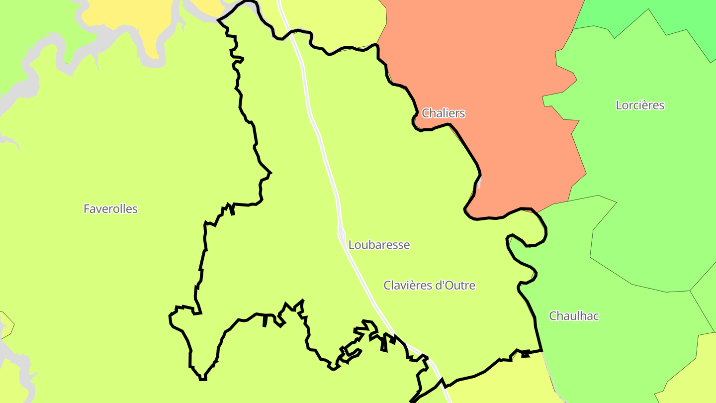 Carte des prix de l'immobilier Loubaresse