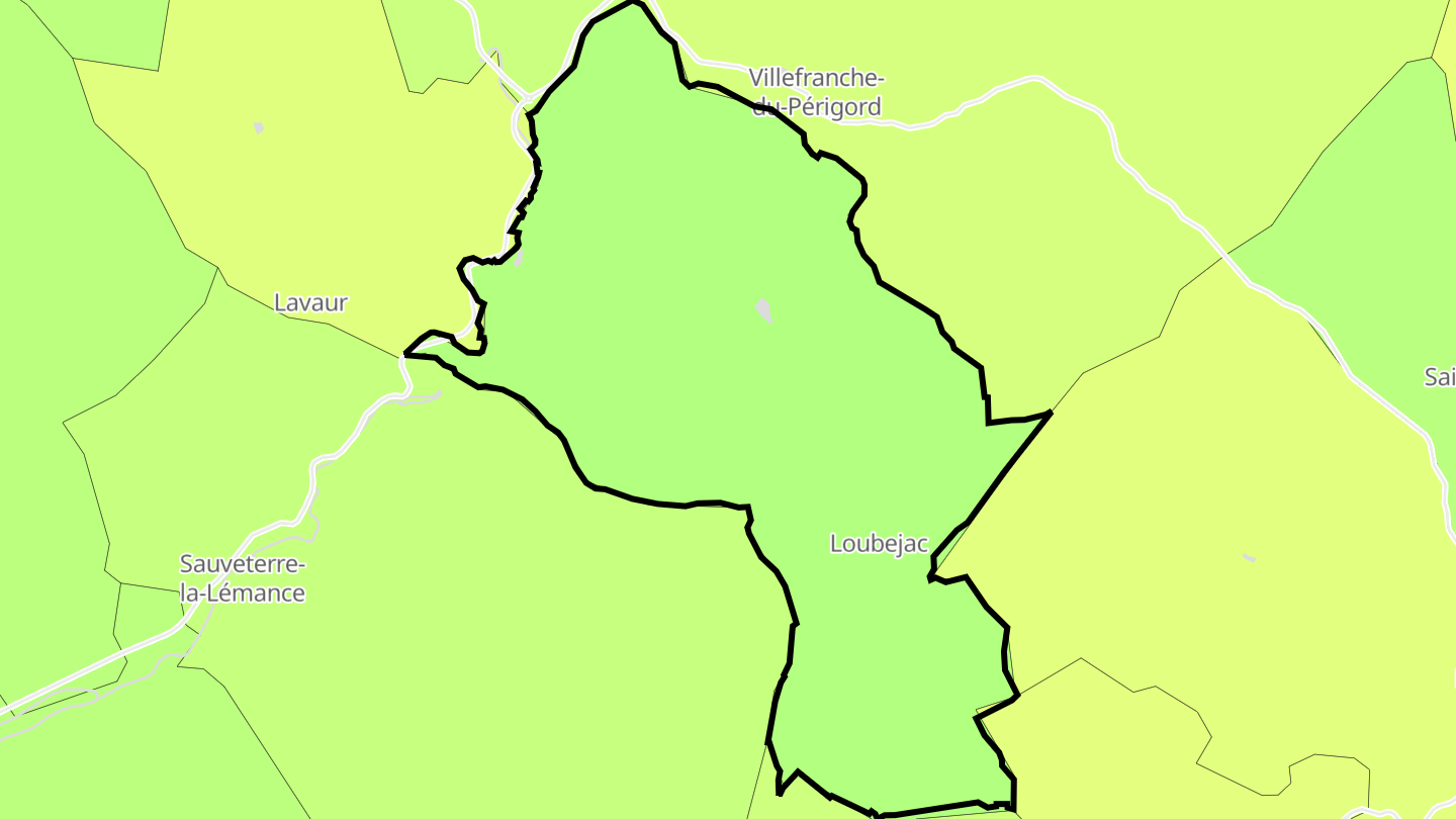 Carte des prix de l'immobilier Loubejac