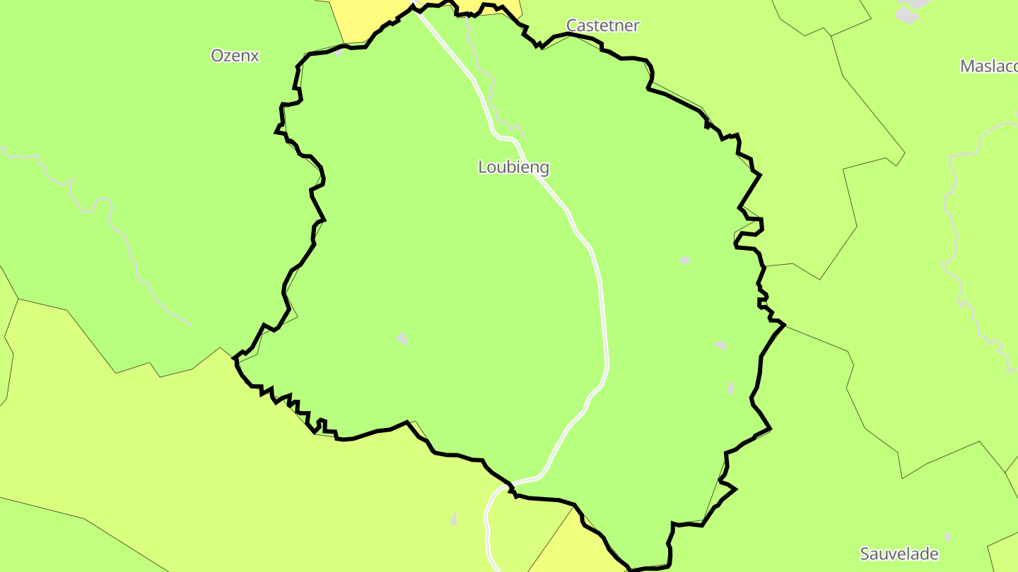 Carte des prix de l'immobilier Loubieng