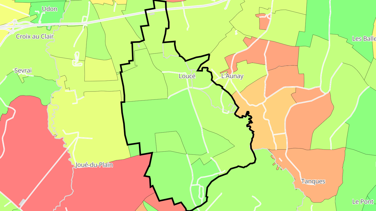 Carte des prix de l'immobilier Loucé