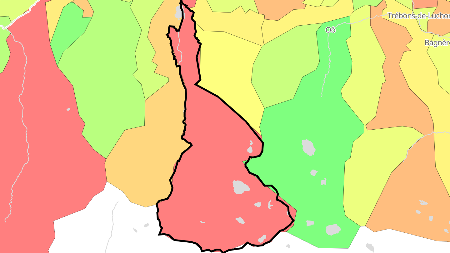 Carte des prix de l'immobilier Loudenvielle