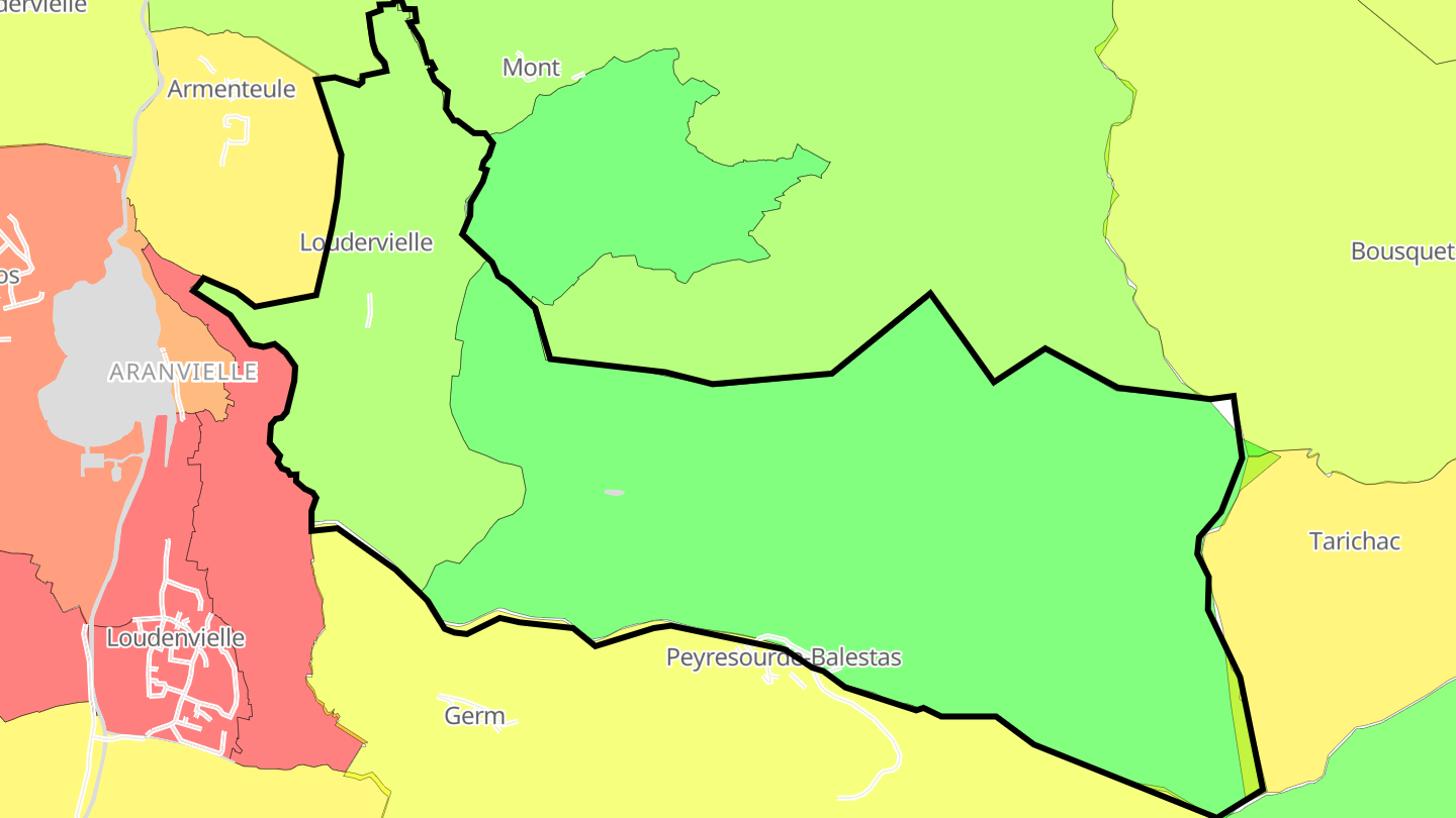 Carte des prix de l'immobilier Loudervielle
