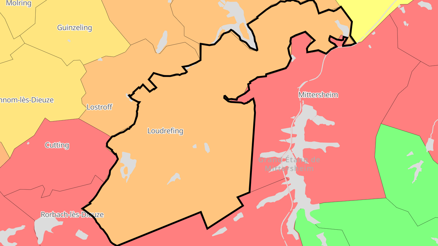 Carte des prix de l'immobilier Loudrefing