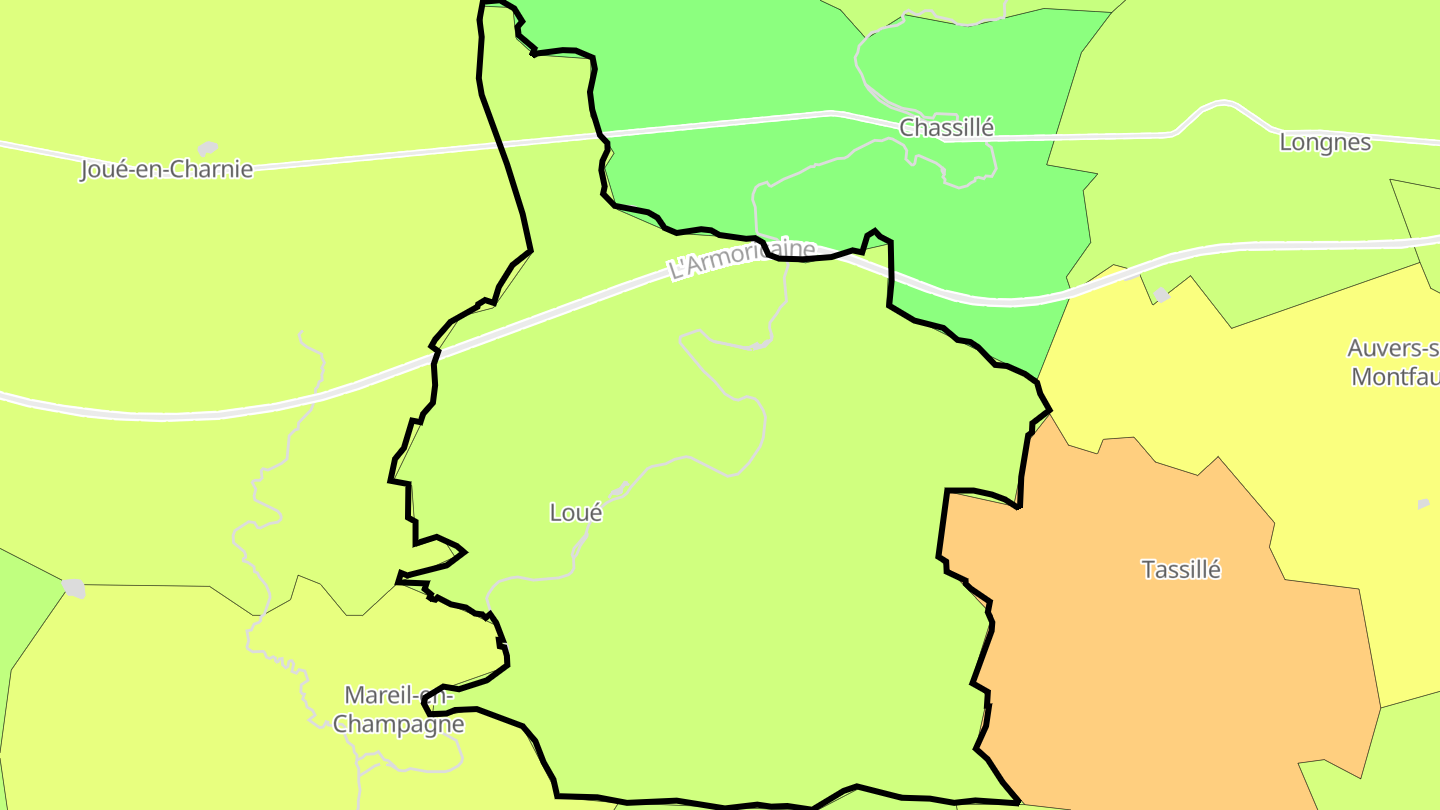 Carte des prix de l'immobilier Loué