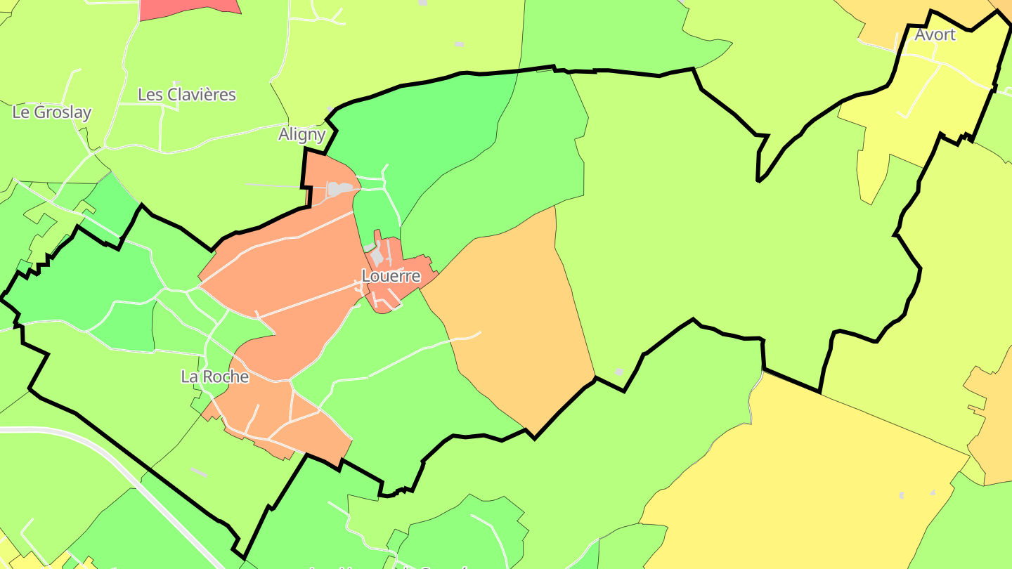 Carte des prix de l'immobilier Louerre