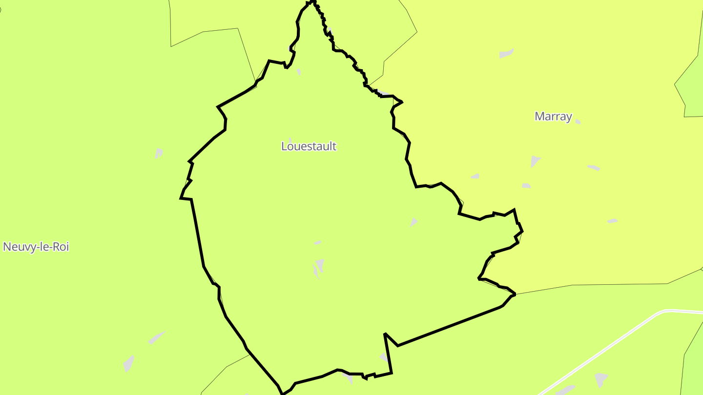 Carte des prix de l'immobilier Louestault