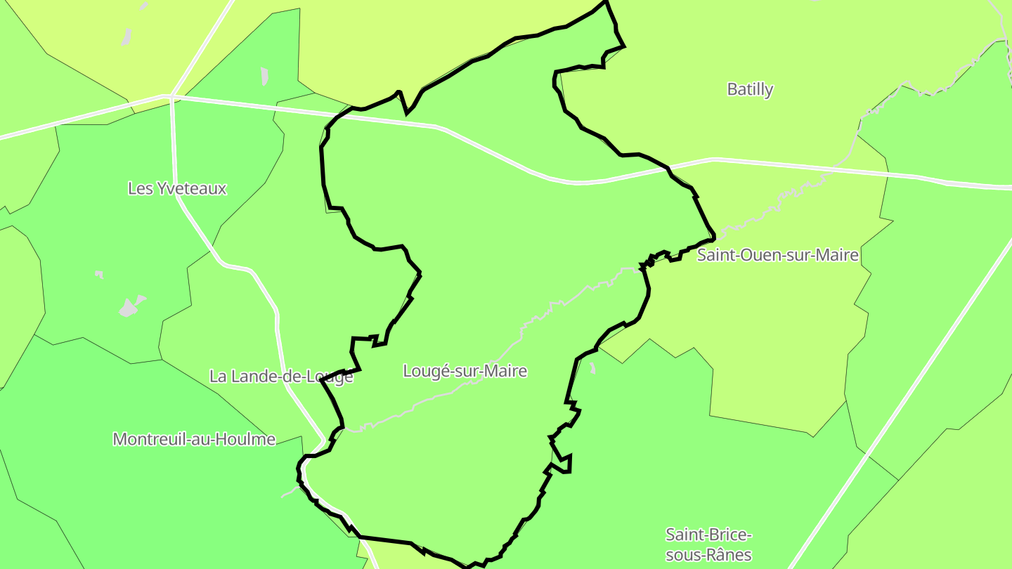 Carte des prix de l'immobilier Lougé-sur-Maire
