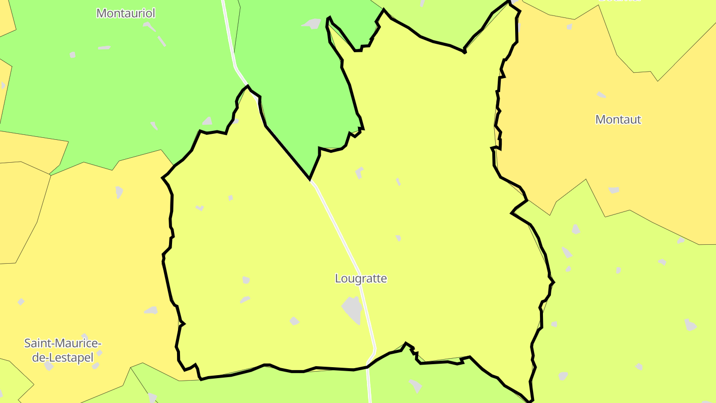 Carte des prix de l'immobilier Lougratte